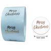 50pcs Round Clear Merry Christmas Stickers Thank You Card Box Package Label Sealing Stickers Wedding Decor Stationery Sticker