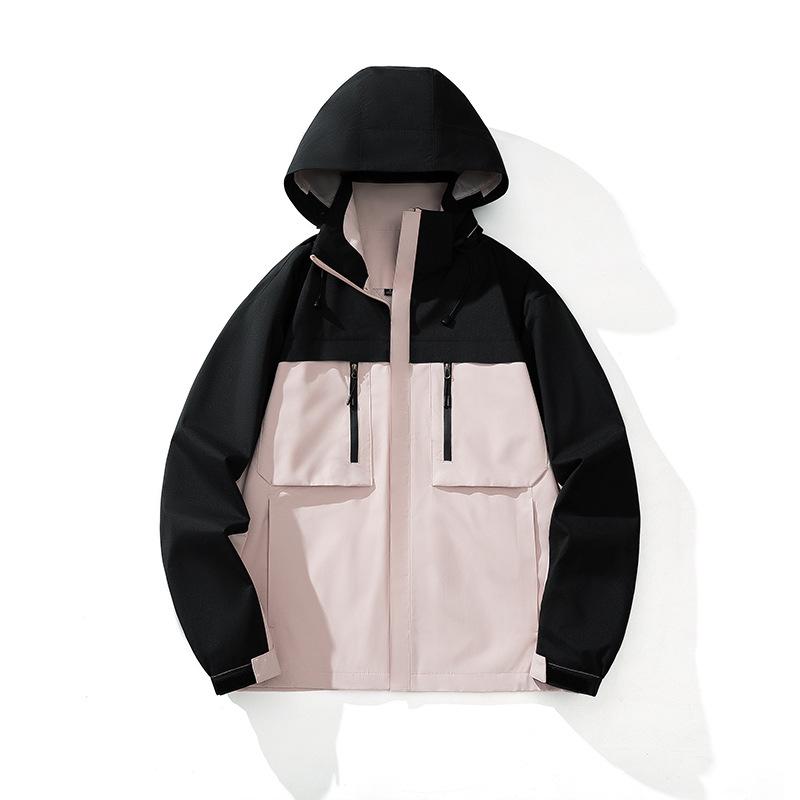 

Женская ветрозащитная и водонепроницаемая куртка на весну/осень для занятий альпинизмом на открытом воздухе - Мужская модная однослойная модель XXXL светло-розовый