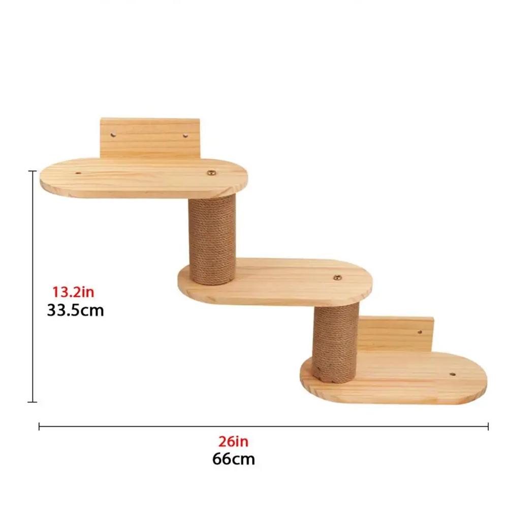 1PC Wall-mounted Cat Furniture Scratcher Hammock Hiding House Bridge Cat Climbing Shelves Cats Gym Playground Claw Grinding Toy