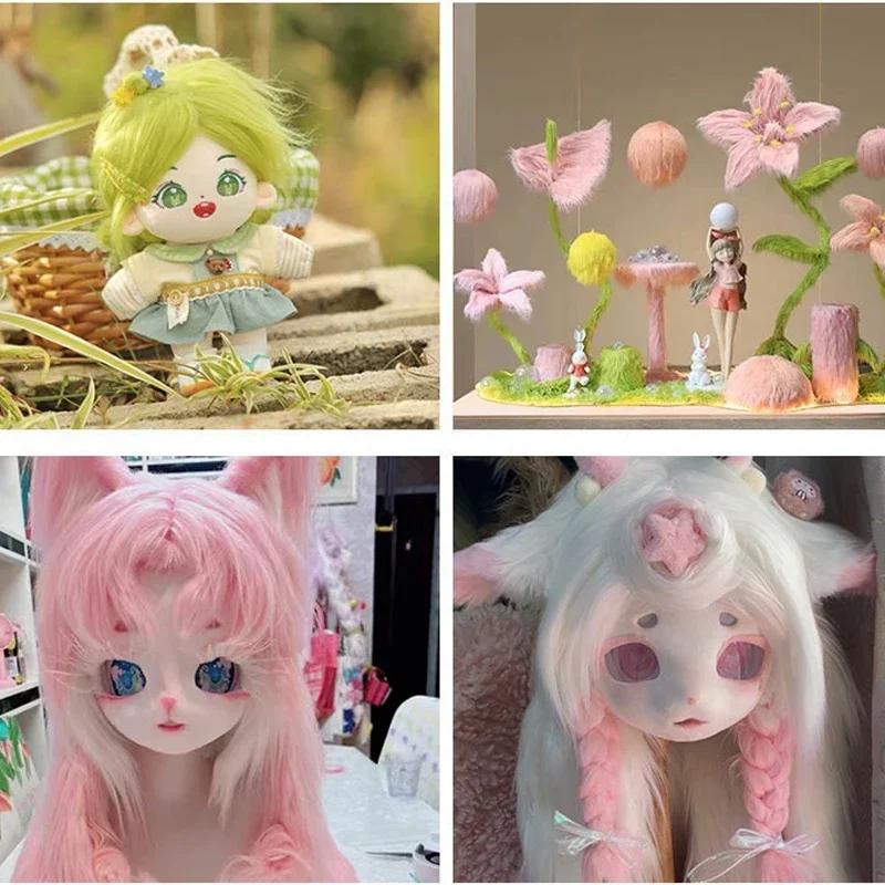 0.5/1 Yard 9cm Faux Fur For Needlework Sewing Doll Toy Beard Hairstyles DIY  Material Accessories Home Decoration Cosplay Fabric