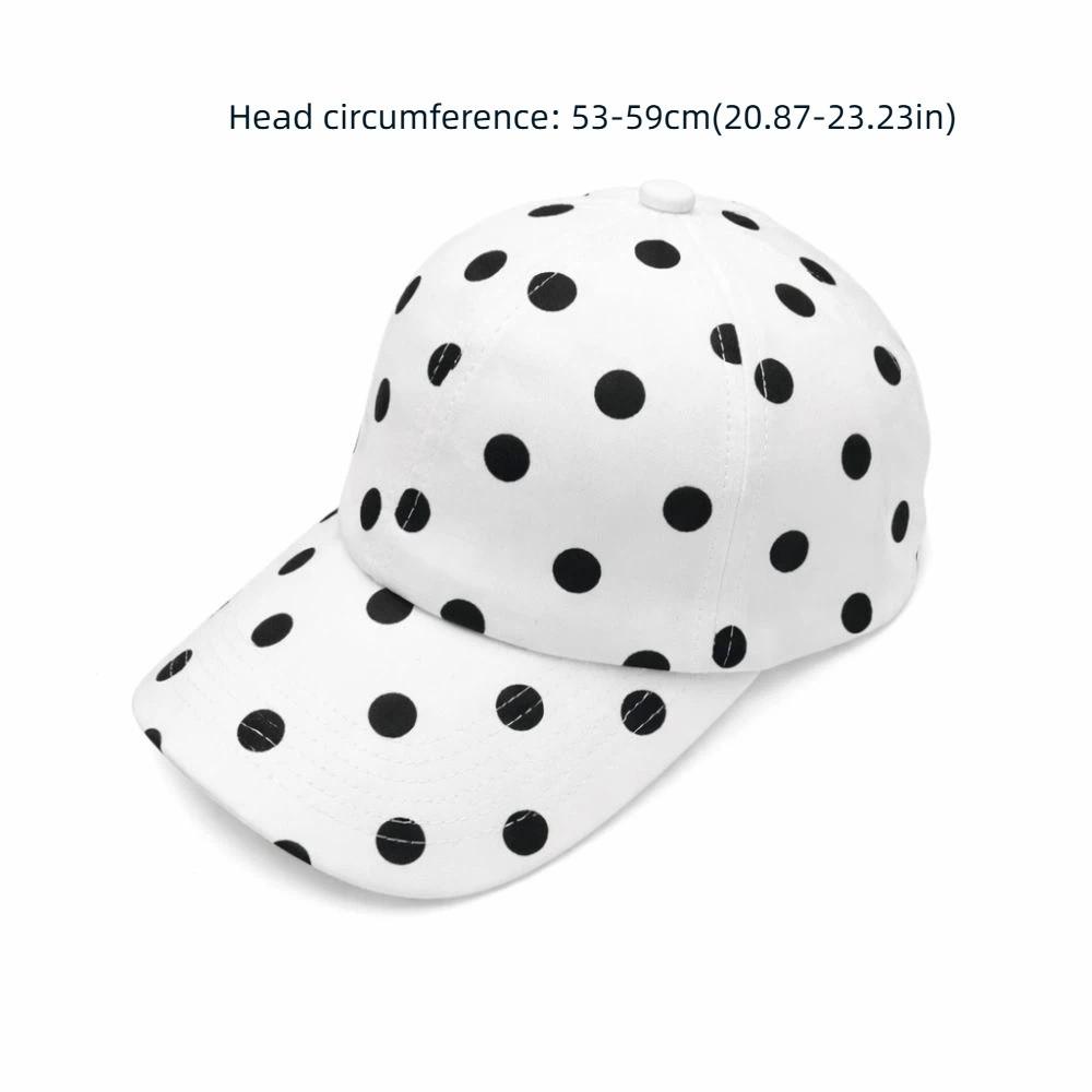 New Soft-Top Polka Dot Baseball Cap Wide Brim Adjustable Casual Hat Versatile Sun Protection Sun Hat For Women Men