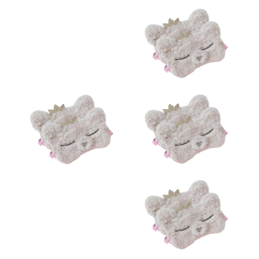 8pcs Fluffy Sleep Mask For Children Girls Colorful Eye Mask