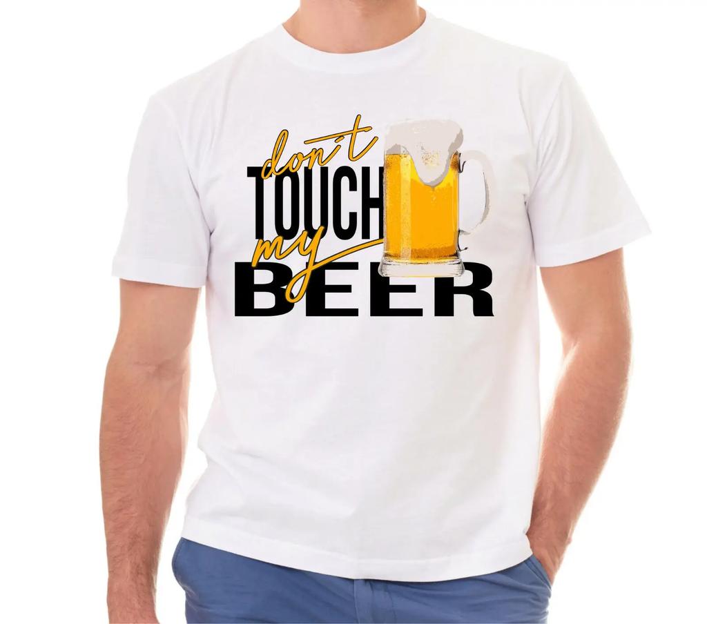 Dont Touch My Beer Funny Beer Lover TShirt 100 Cotton ONeck Summer Short Sleeve Casual Mens Tshirt Size S3XL
