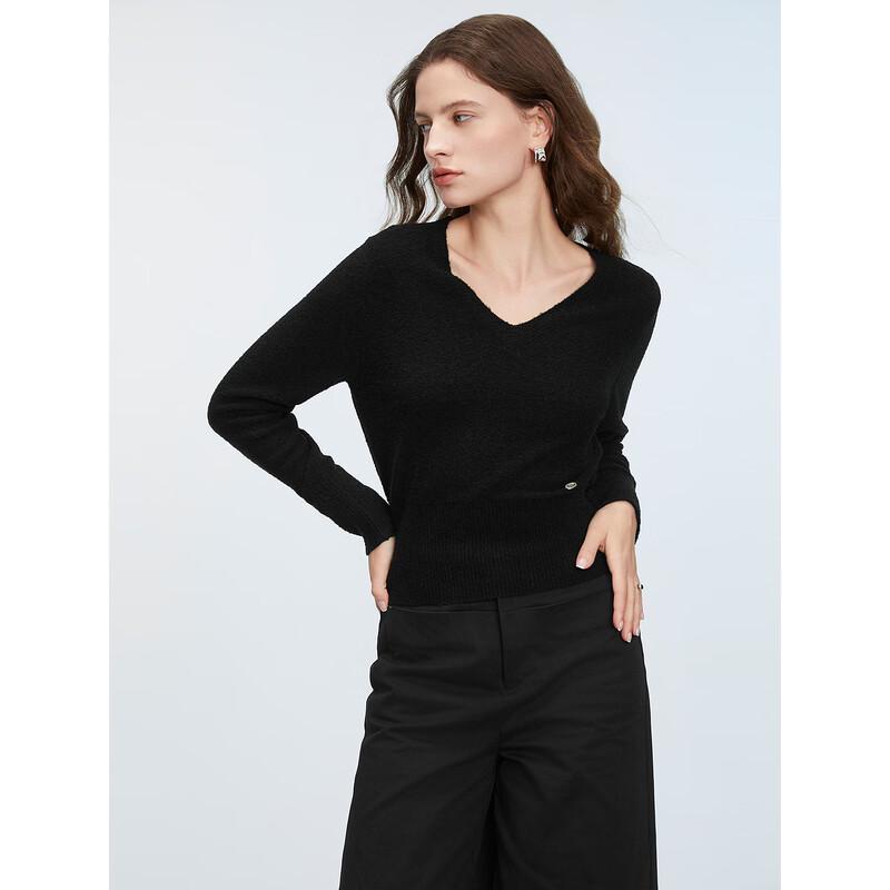 ELLE Maglione a collo a V da donna