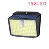 6pcs 158 LED Solar Wall Lights Outdoor Ecurity Light Motion Sensor Waterproof 3 Modes Courtyard Wall Lamp Garden Decor Garage Lamp