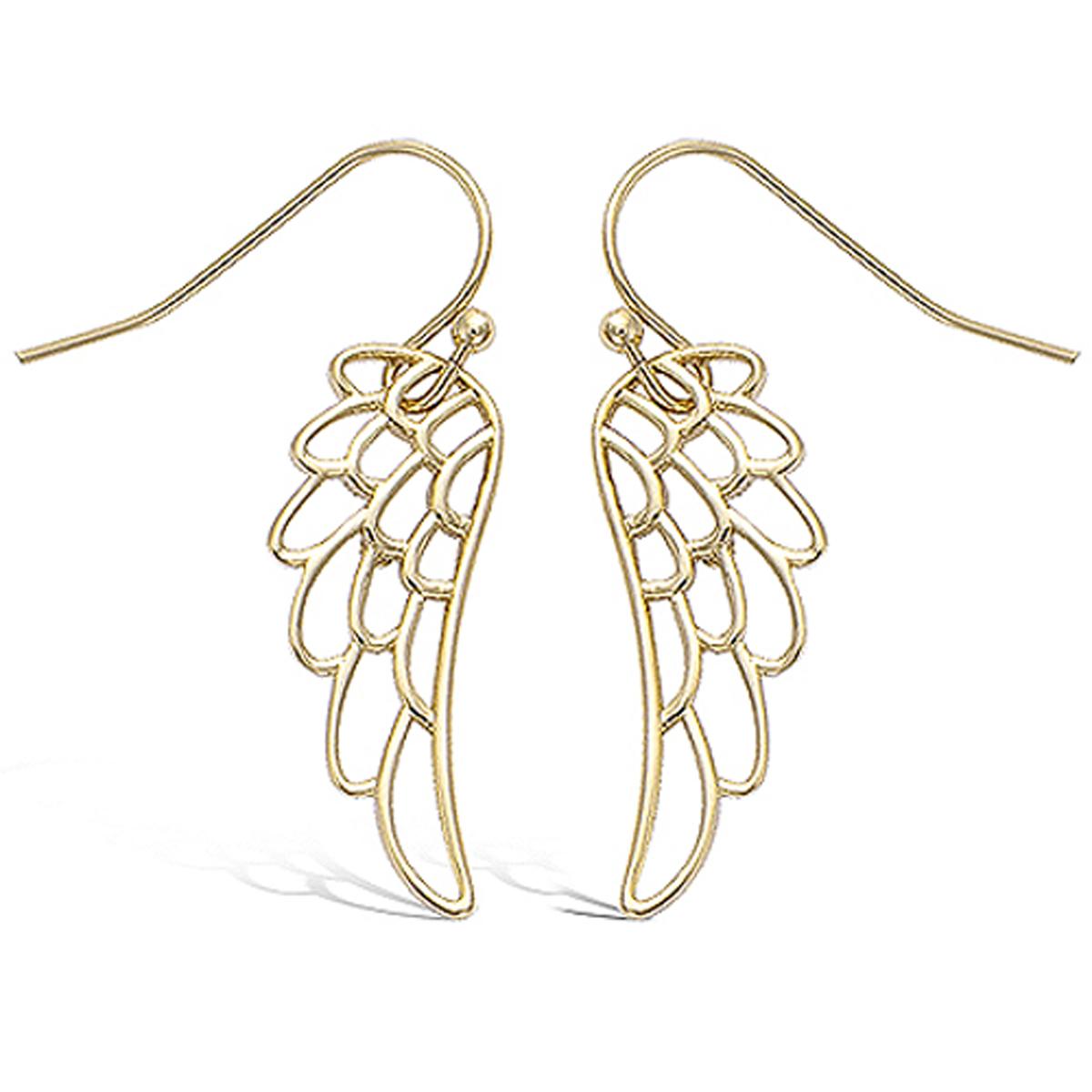 

Les Trésors De Lily [N5323] - Позолоченные серьги Les Ailes d Ange золотистые - 30x9 мм