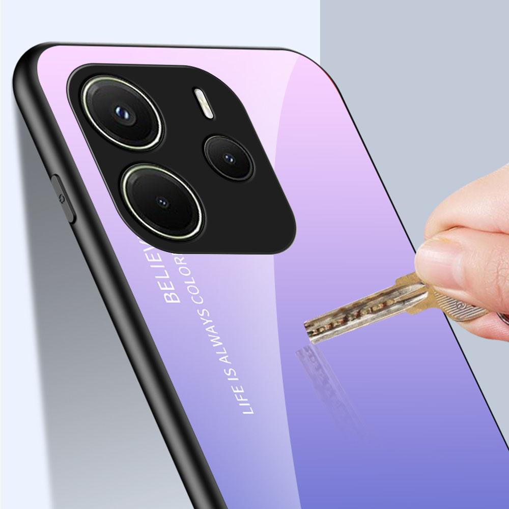 For Xiaomi Redmi Note 14 4G (163.25mm) Etui Ripebestandig Herdet Glass+PC+TPU Telefondeksel