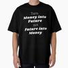 Men Casual Shirts Short Sleeves Turn Money Into Future Shirt Anime Black Tees Oversized T-shirts