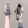 Mode 2025 Neue Damenschuhe Mesh Damen Vulkanisierschuhe Gemischte Farben Atmungsaktive Damen Sneaker Erhöhen Höhe Schnürschuhe Freizeitschuhe