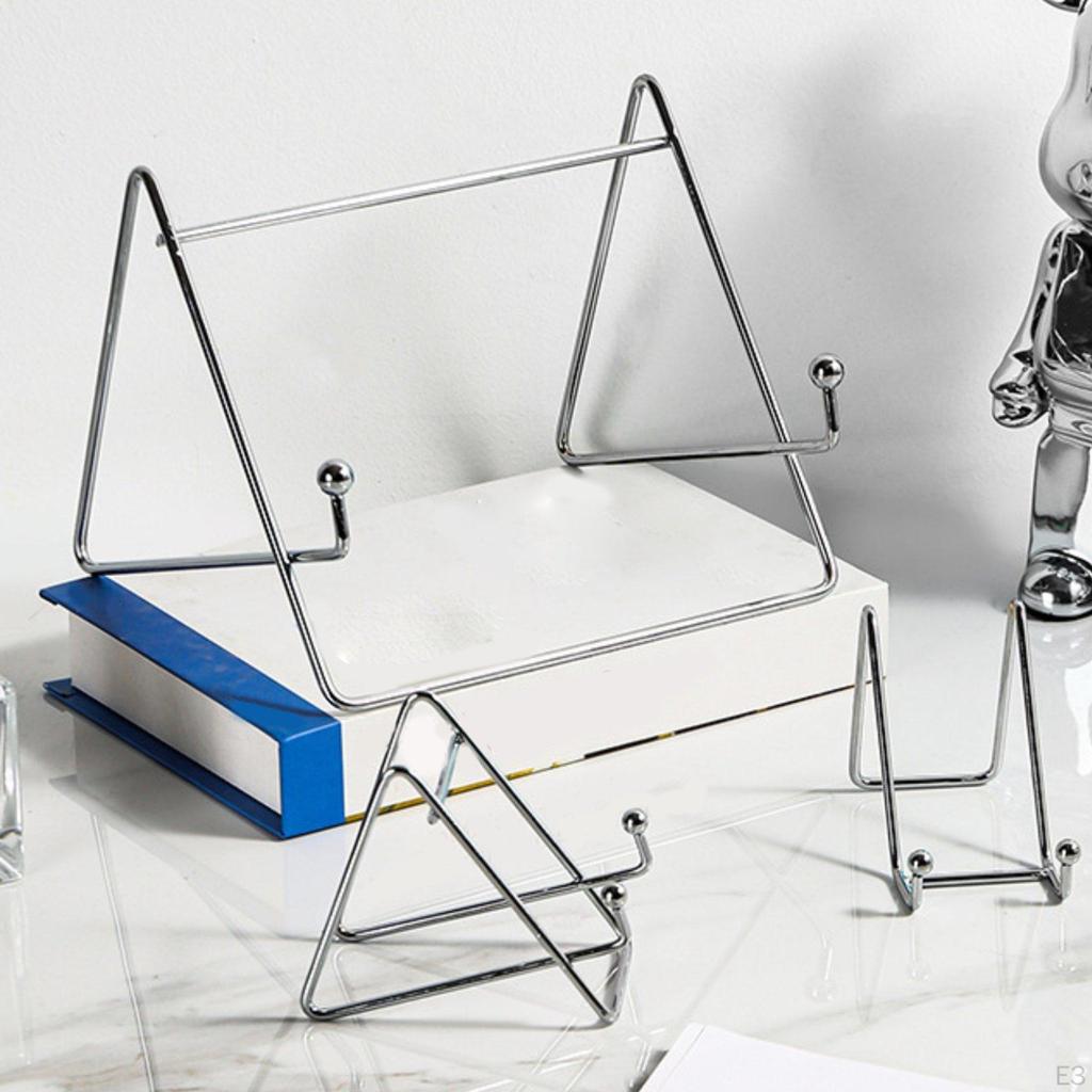 Iron Display Stand Phone Holder Metal Frame for Decorative Plates and Art Home Tabletop