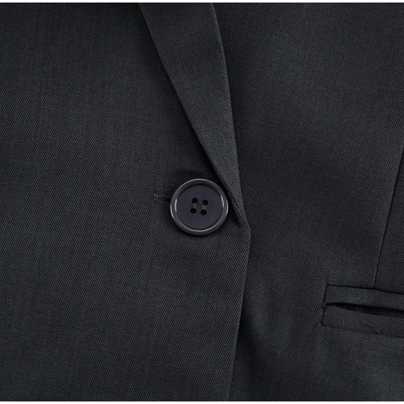 Trajes elegantes de 2 piezas para mujer, con botones en la solapa y bolsillos, chaqueta de manga larga, pantalones rectos de cintura alta, conjuntos para dama, primavera otoño 2025, atuendo para oficina para dama