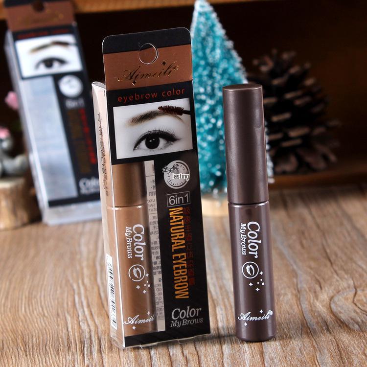 Aimeili Natural 3D Eyebrow Dye Waterproof Smudge-Proof Cream, Long-Lasting Makeup, Deep Brown/Natural Brown.