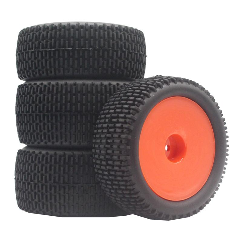 RS Wear-Resistant Off Road Tires Plastic Wheel Rim Rubber Tyre for 1:10 RC Car HSP 94107 94166 94106 94155 Tamiya Wltoys 144001