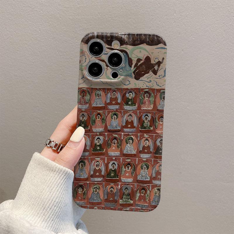 

Dunhuang Grottoes Mural Mobile Phone Case High-end for IPhone15 for Apple 14promax Film Case 13 Niche For iPhone 17PROMAX