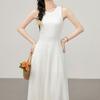 Rellawear Women S Simple Round SleeveleSS dreSS