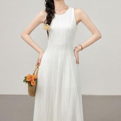 Rellawear Women S Simple Round SleeveleSS dreSS