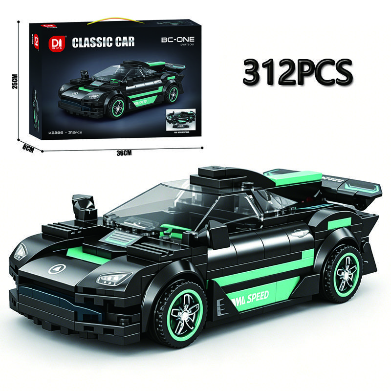 MOC Multi Style Racing Cars Car Building Blocks Creative Models Vintage Car Assembly Puzzle Supercar Toys Birthday Gifts