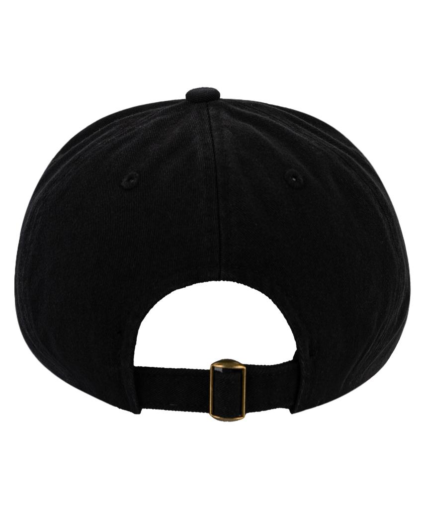Chaebteo Standard 5-Panel Two-Tone Washing Ball Cap-Black