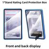 2-in-1 PSA/CGC Graded Card Protective Box with Stand Transparent Metal Magnetic Case Double-sided Glass UV Protection