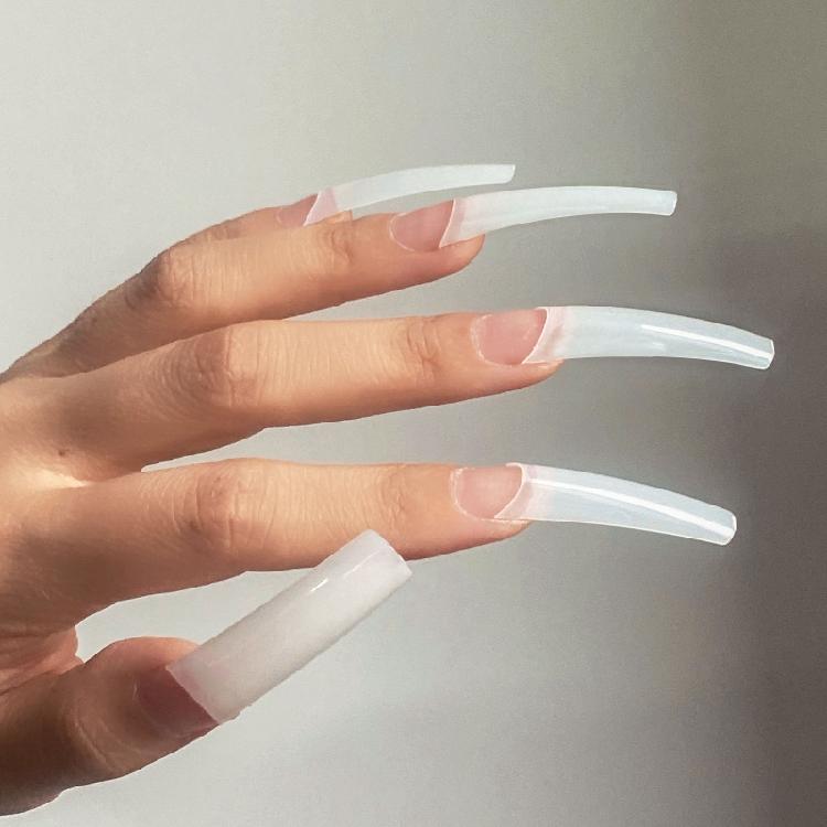 XXL Extra Lange Nagelspitzen C-Kurve Quadratische Falsche Nägel Halbe Abdeckung Acrylnagel T