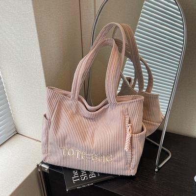 Corduroy stoffen tas dames grote capaciteit nieuwe herfst en winter veelzijdige schoudertas casual klasse draagtas