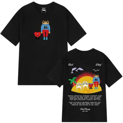 Camisetas de la Gira 2025 del Rapero Bad Bunny Debi Tirar Mas Fotos Camisetas con Gráficos DTMF Hombres Mujeres Hip Hop Camisetas de Algodón Oversize Tops