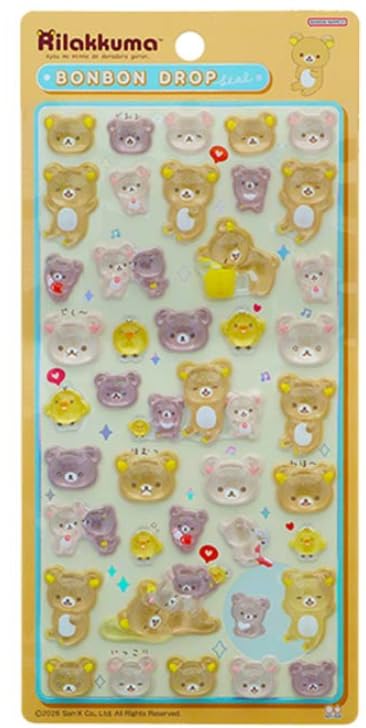 Stationery Rilakkuma Goods Bonbon Drop Stickers Sun-Star San-X (S8817650)