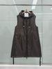 European camel fleece spring new medium and long camel fleece vest drawstring hooded women's warmth