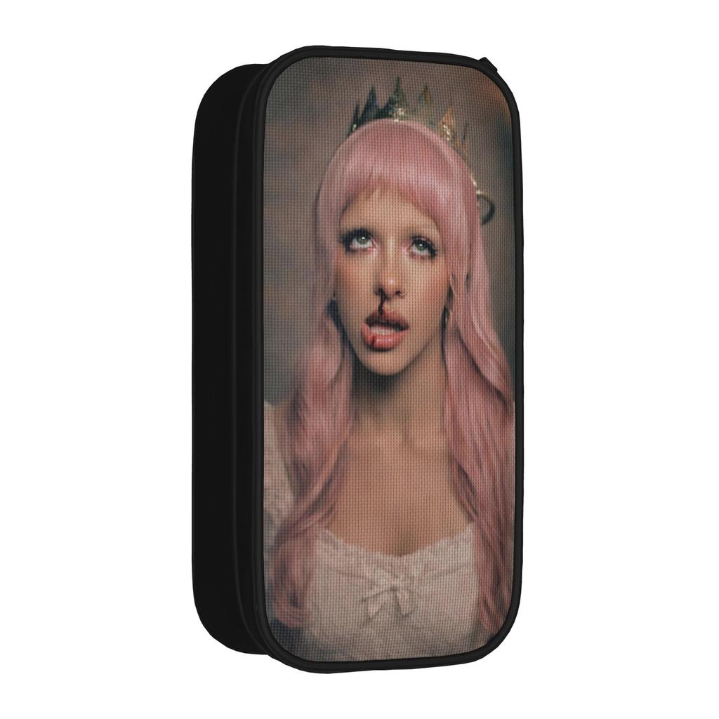 Large-capacity Pencil Pouch Melanies Martinez Hades Album 2026 Office Supplies Double Layer Pencil Case Stationery Make Up Bag