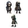 Cool Skeleton Figurine Small Resin Halloween Skeleton Doll Statue Collectible Skull Dwarf Ornament for Home Room Office Desk Decor