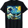 Starry Night and Great Wave Off Kanagawa Van Gogh Hokusai T-Shirt