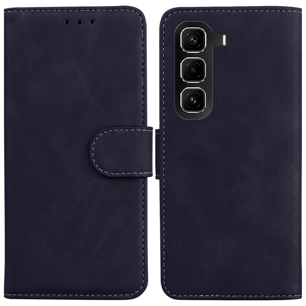 For Infinix Hot 50 Pro 4G Case Solid Color Leather Wallet Phone Cover