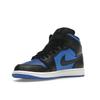 Air Jordan 1 Mid Black Royal Blue Herre Joggesko Hvit DQ8426-042