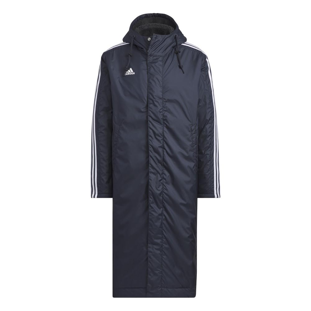 Adidas Long Boa Legend Ink Size M Men's 3-Stripes Coat, KWX71, (JG8513),