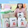 Mahjong Themed Plush Pillow Toy With Pp Cotton Filling For Home Decor Gift Special Characters Included