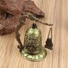 1Pc New Hot Selling Good Luck Feng Shui Ornament Home Decor Figurines Metal Bell Carved Dragon Buddhist Clock Home Decor Supply