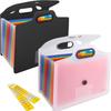 Portable Handheld Accordion File Pouch 13-Pocket A4 Office Document Folder Student Back-to-School Materials Bag