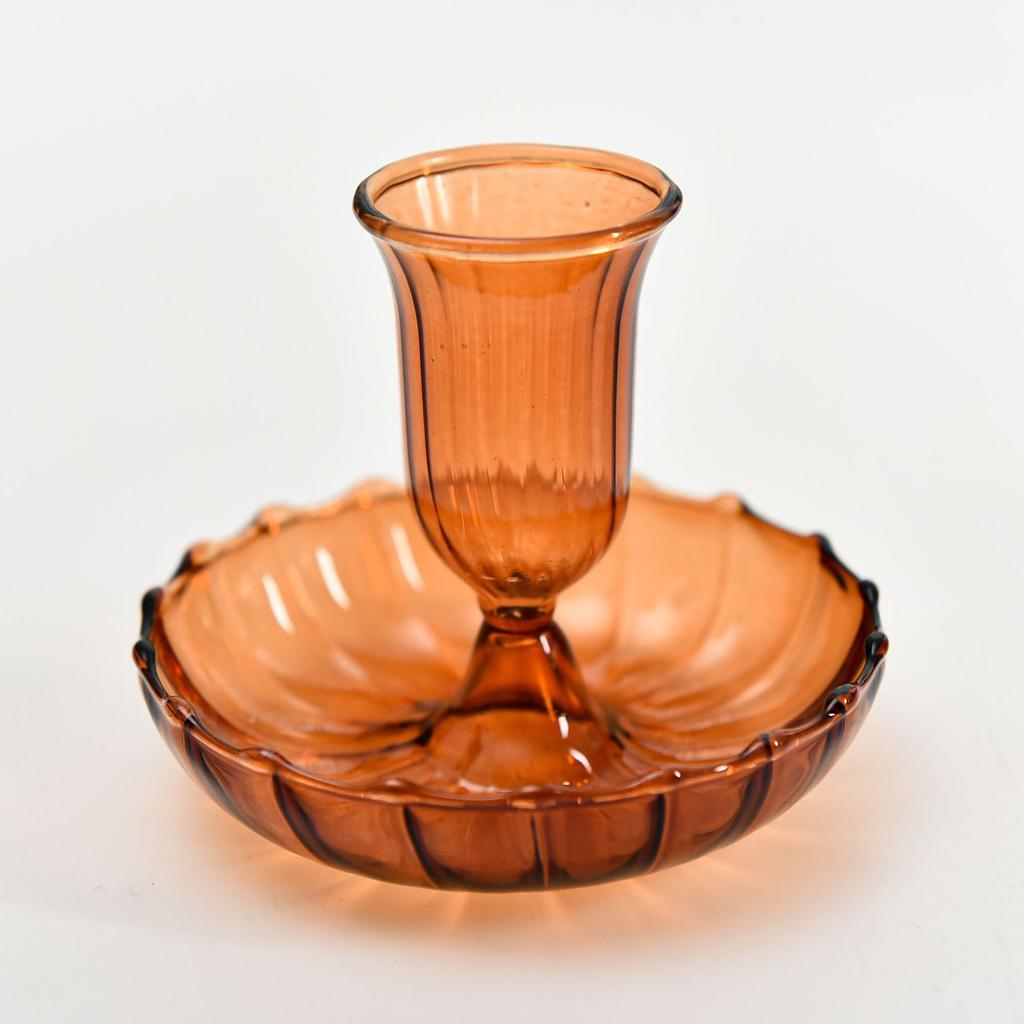 Multi-Color Glass-Style Candle Holder Creativity Romantic Desktop Candlestick Ornament for Home Living Room Room Decoration Gift