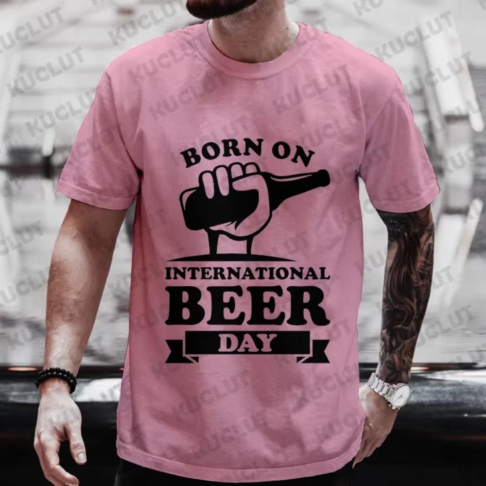 Men's T-shirts Beer DAY Graphic T Shirts Friends Bachelor Party Tops Drinking Team Tees Matching Outfit Streetwear Y2k Clothes