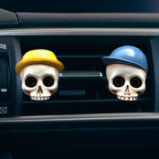 

2 шт. автомобильный освежитель воздуха череп вентиляционный зажим длительный аромат универсальный внедорожник грузовик авто ароматерапия диффузор украшения салона автомобиля аксессуары 1 Set