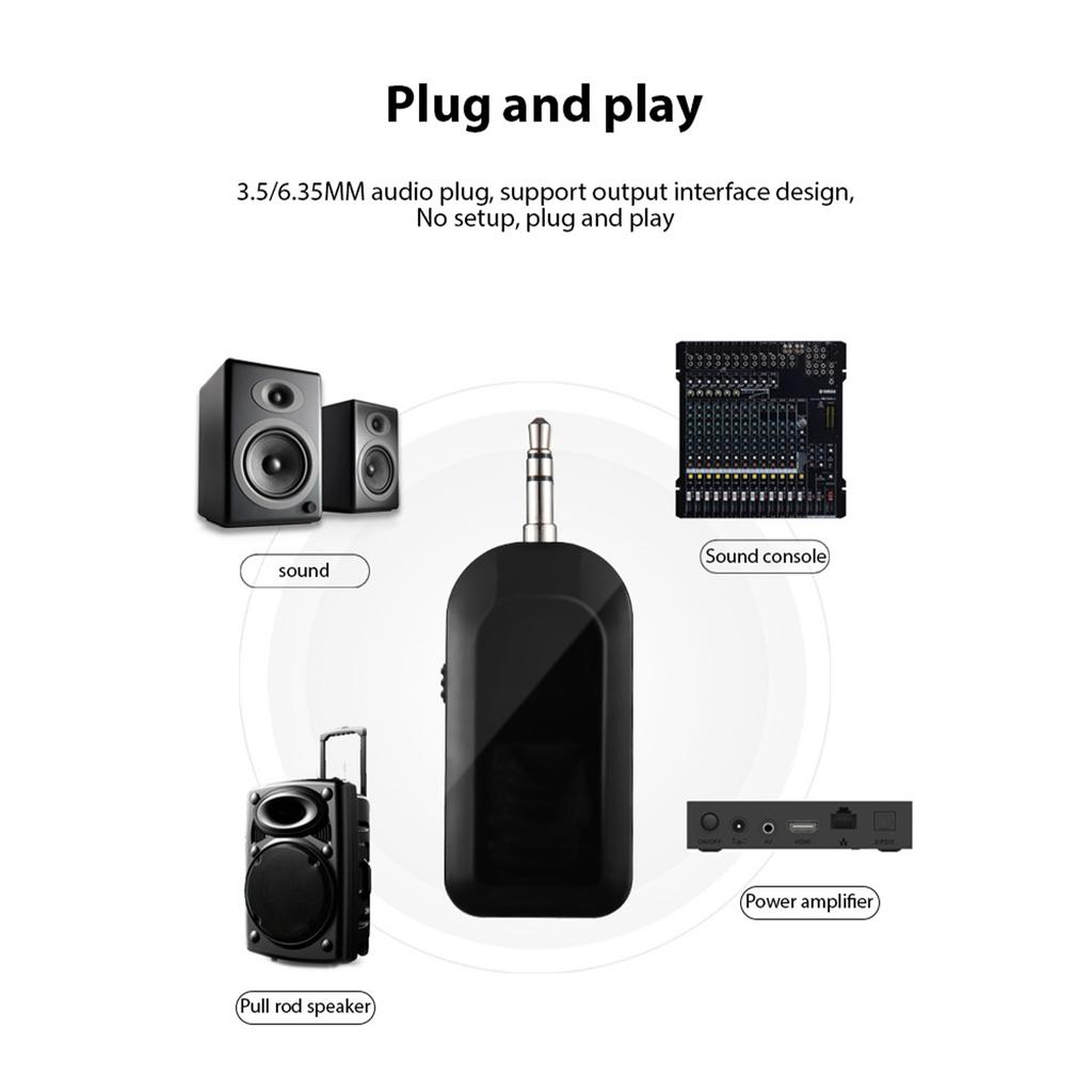 2,4G Kabelloser Instrumentenmikrofonempfänger mit abnehmbarer Saugnapf für Gitarre Violine Cello Akkordeon Lautsprecher