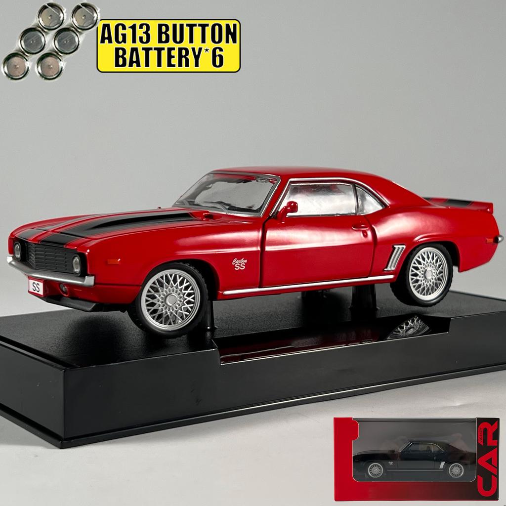 1:32 Chevrolet Camaro SS 350 1969 Super Classic Sports Car Alloy Diecast Model Car Children's Toy Cars Collectibles Hobby Gifts