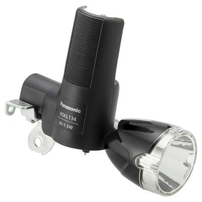 Panasonic Szeroka lampka rowerowa LED 45mm szer. x 127mm gł. x 102mm wys. NSKL134-B lampka zasilana dynamo, czarna,