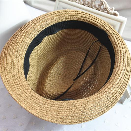 Spring and Summer Parent-child Children Straw Hats Men and Women Jazz Top Hats Baby Trendy Hats Sunshade Sunscreen Travel Beach Hats