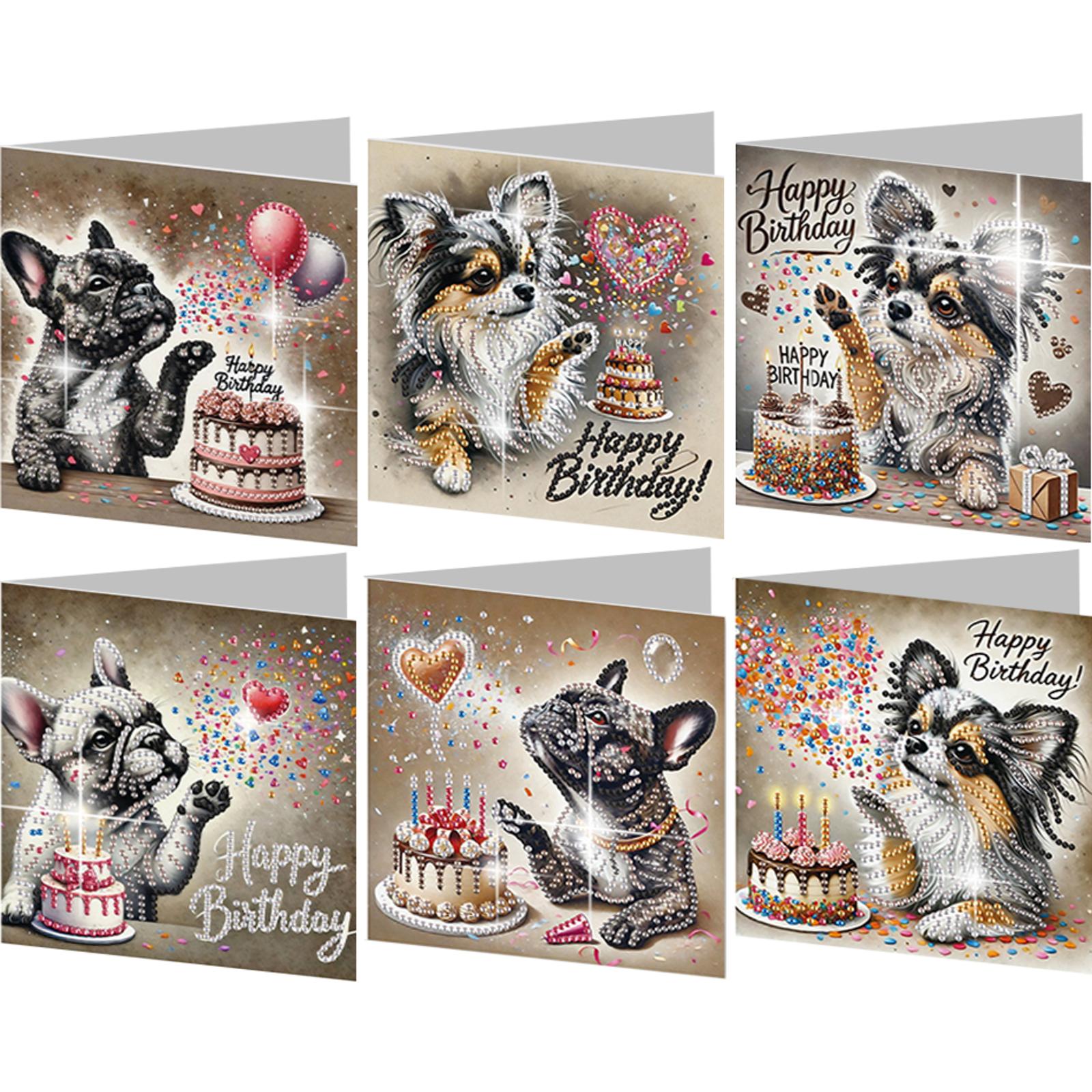 Набор из 6 штук DIY Алмазная живопись поздравительных открыток Дизайны животных Стразы Алмазная мозаика Открытки Поздравительные открытки и подарки