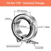 V Band Clamp With Male Female Flange Kit 304 Stainless Steel 1.5inch 38mm Intercooler Turbo Exhaust Clamp Downpipe Pipe Clamp
