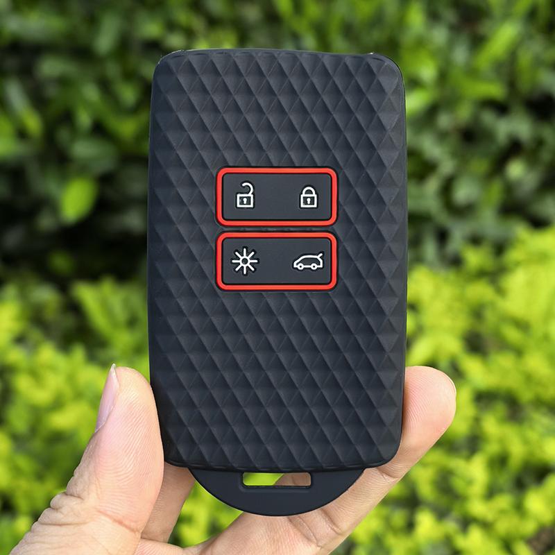

New Style Silicone Car Card Key Case Cover Fob for Renault Espace 5 Kadjar Koleos Captur Megane 4 Talisman Arkana Dacia Sandero чёрный