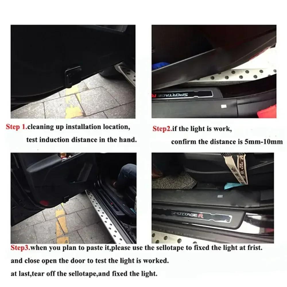 2PC Wireless Car Bat Logo Door Decor Light Shadow LED Welcome Laser Projector Lamp Interior Accessories Ornaments