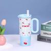 Tazza Termica con Cannuccia in Acciaio Inossidabile 316, Design Cartone Animato, Grande Capacità, Ice Buster