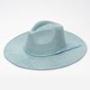 9.5Cm Big Edge Peach Heart Top Hat, Suede Felt Hat, Retro Fashion Big Eaves Hat, Flat Edge Gentleman'S Hat